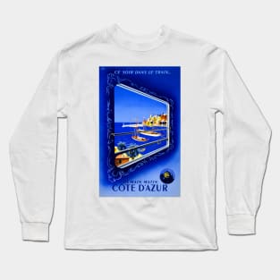 Vintage Travel Poster France Cote dAzur Long Sleeve T-Shirt